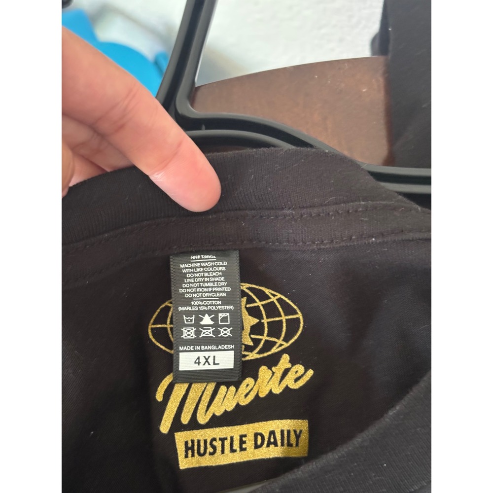 Muerte Hustle Daily Pray For My Competition Graphic T-Shirt Black 4XL Mens - Picture 4 of 6